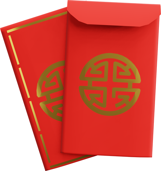 red gold chinese traditional envelope